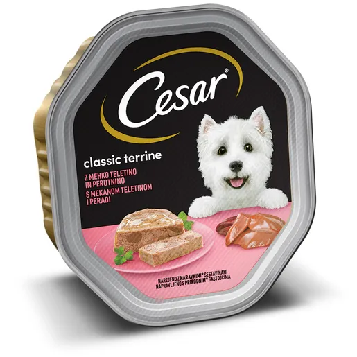 Cesar posuda Teletina i Zivina 150g