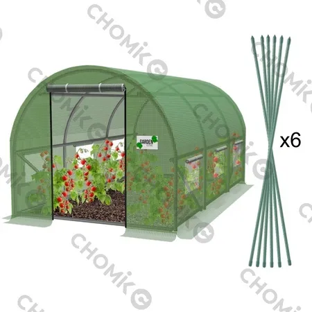 Chomik Baštenski plastenik 3-segmentni zeleni 3 x 2 x 2 m TUN5552