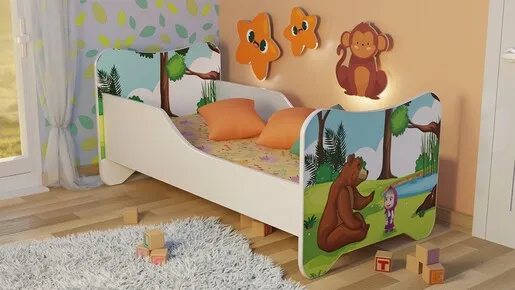 Dečiji Krevet 160X80Cm Happy Kitty Maša i Medved 74011