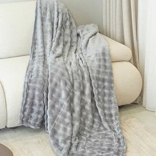 Dekordom Ćebe soft wave 200x220 - grey
