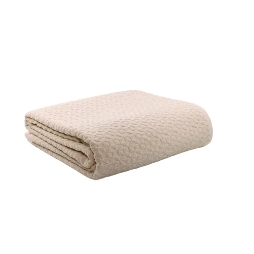 Dekordom Frotir prekrivač mosaic 200x210 - almond