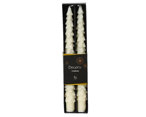 Dekordom Ng dekoracija - candle paraffin set 2pcs 25cm 215681 - wool white - kmg