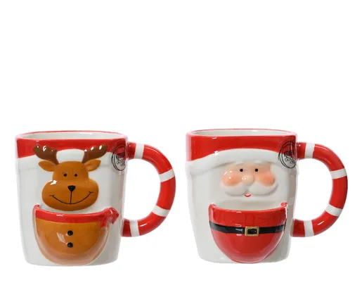 Dekordom Ng dekoracija - christmas mug 12cm 604107 - red/colors - kmg
