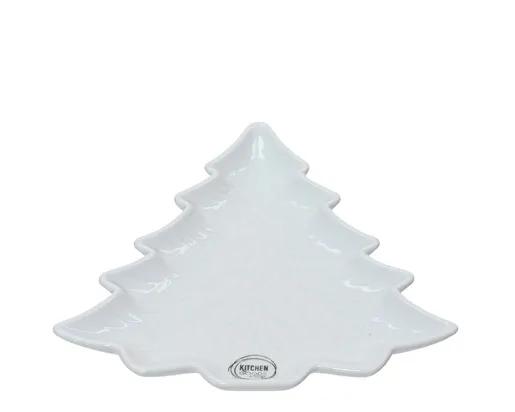 Dekordom Ng dekoracija - plate porcelain tree 20cm 604080 - white - kmg