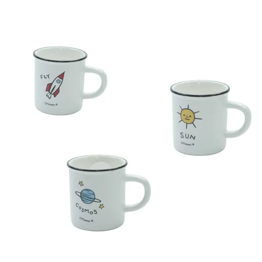 Dekordom Šolja sun/fly/planet/cosmos g170-7 - n02