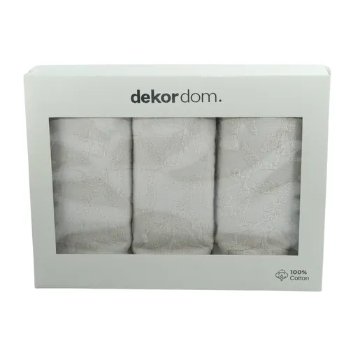 Dekordom Peškir flower set 3/1 - 50x90 3pcs - ivory