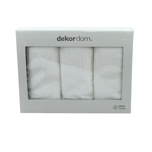 Dekordom Peškir flower set 3/1 - 50x90 3pcs - off white