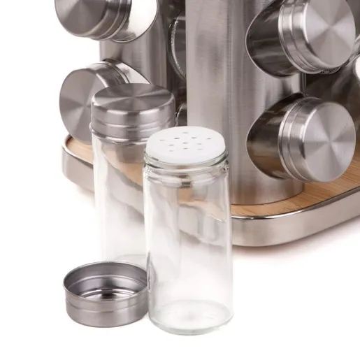 Dekordom Stalak za začine monroy 22x17x17 12kom - silver - hml