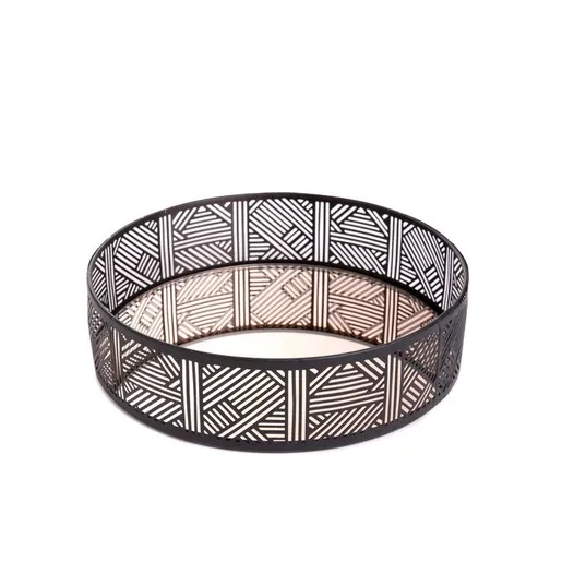 Dekordom Tacna sa ogledalom art deco 20x5 cm - black - hml