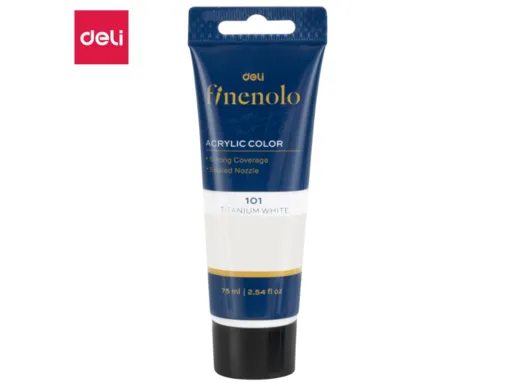 DELI AKRILNA BOJA  U TUBI BELA 75ml EC75-WH