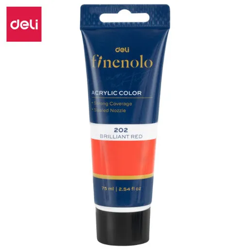 DELI AKRILNA BOJA  U TUBI CRVENA 75ml EC75-BE