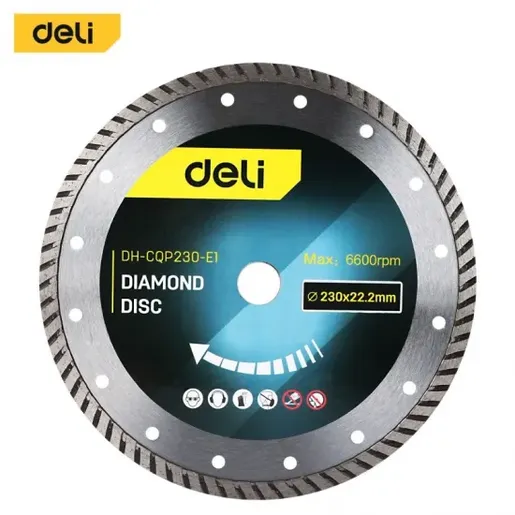 DELI Dijamantska rezna ploča Turbo 230mm EDH-CQP230-E1