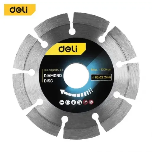 DELI Dijamantska segmentna rezna ploča 115mm EDH-SQP115-E1
