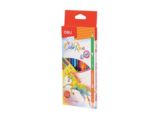 DELI DRVENE BOJICE  DVOBOJNE 1/12 24 BOJE EC00520