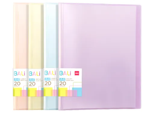 DELI FASCIKLA  DISPLAY - CLEAR BOOK PASTEL BALI  20 LISTA EB032