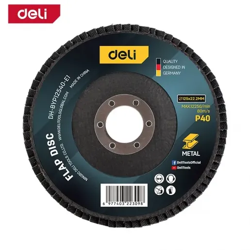 DELI Lamelarni brusni disk Al 125mm G40 EDH-BYP12540-E1