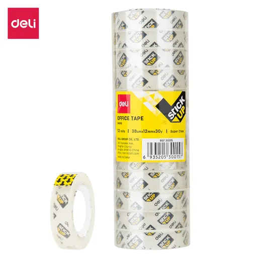 DELI SELOTEJP  12mm*30y*38µm SET 1/12 E30015