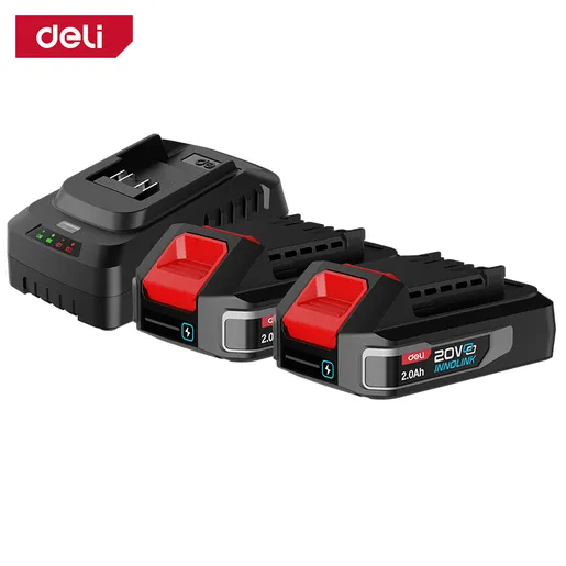DELI Set baterija + punjač 2AH EDE-CM20A2E