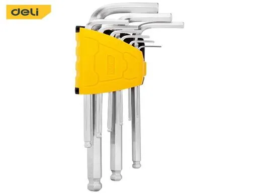 DELI Set dugih imbus ključeva sa kuglicom 1,5-10mm, 9kom EDL3088