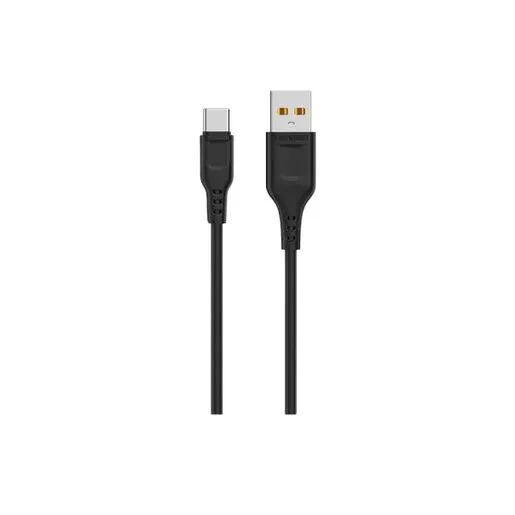 DENMEN D01T Type C USB data kabl 2,4A 1m crna