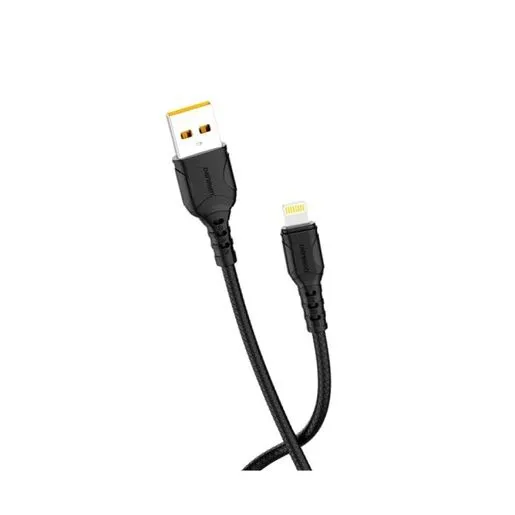 DENMEN D08L Lightning USB data kabl 3,6A 1m crna