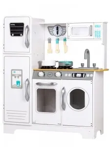Eco toys Drvena kuhinja XXL sa veš mašinom TL18061