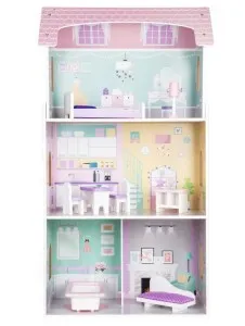 Eco toys Drvena kućica za lutke blueberry residence 4121