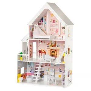 Eco toys Drvena kućica za lutke xxl for dolls residence 4127