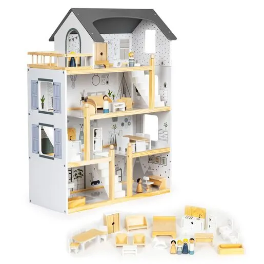 Eco toys Kućica za lutke set sa 18 dodataka W06A392