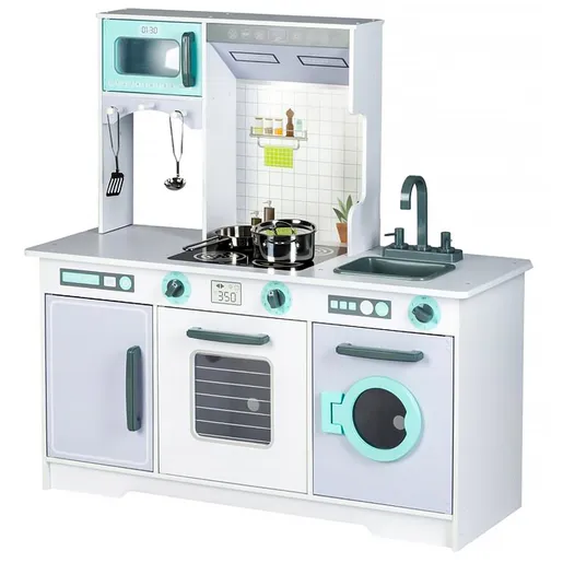 Eco toys Xxl drvena kuhinja sa ves masinom + kuhinjski dodaci 7258