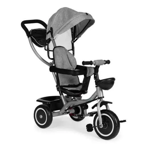 EcoToys 2U1 Tricikl sa rotirajućim sedištem i sklopivom tendom WQL-066-52 GRAY