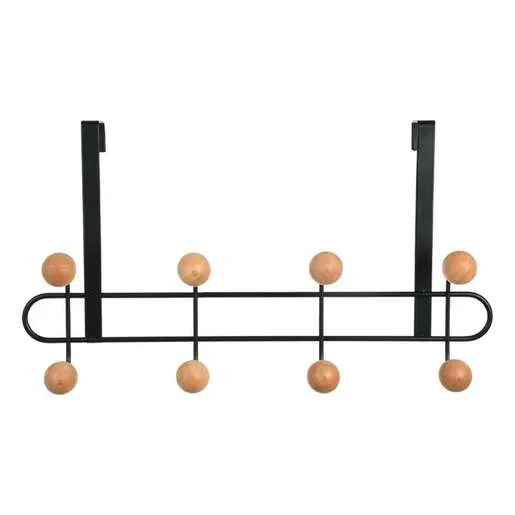 ESTIA ČIVILUK ZA VRATA SA 8  KUKICA METAL CRNI ES02-18306