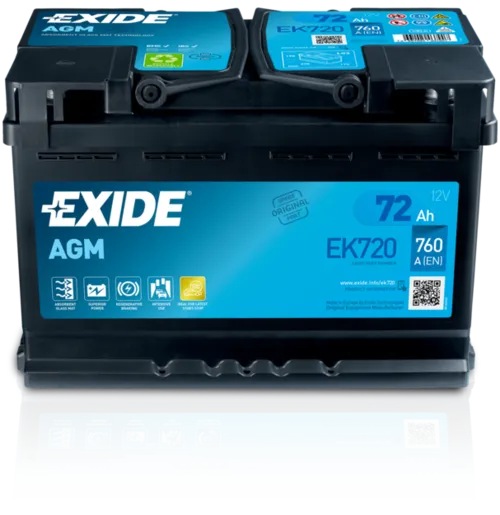Exide akumulator AGM Start Stop 12V 72Ah D+ EK720
