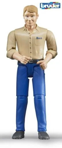 Figura čovek, plave farke