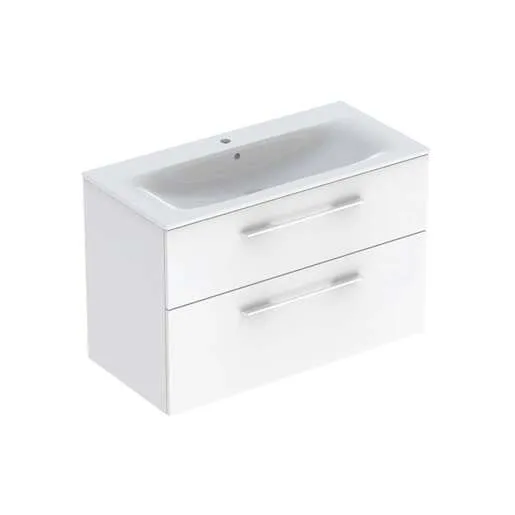 Geberit toaletni ormarić SELNOVA SQUARE 100, 2 fioke beli, visoki sjaj