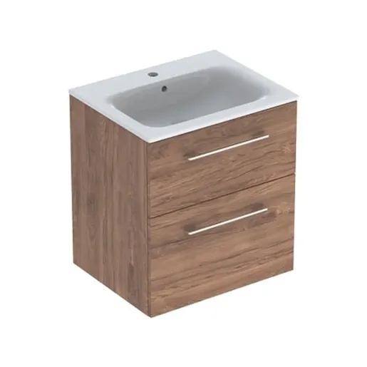 Geberit toaletni ormarić SELNOVA SQUARE 60 komplet, 2 fioke, orah