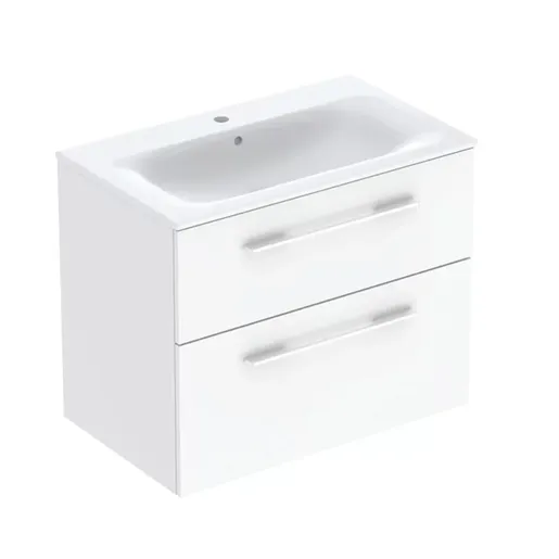 Geberit toaletni ormarić SELNOVA SQUARE 80, 2 fioke, bela, visoki sjaj