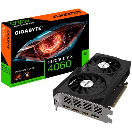 Grafička karta GIGABYTE nVidia GeForce RTX 4060 WINDFORCE OC 8GB GV-N4060WF2OC-8GD
