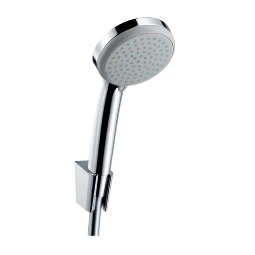 Hansgrohe Croma 100 Chrome tuš set: ručni tuš sa 4 mlaza, držač za ručni tuš, Isiflex 1600 crevo za ručni tuš 27594000