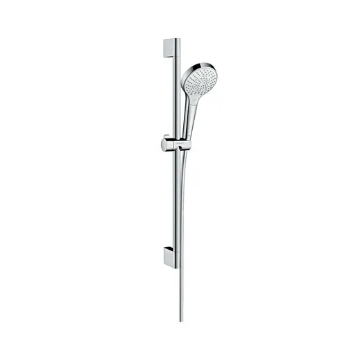 Hansgrohe Croma Select S 110 White Chrome tuš set: ručni tuš sa 3 mlaza, Isiflex B 1600 crevo za tuš i usponska šipka sa kliznim držačem 26560400