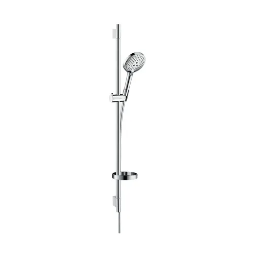 Hansgrohe Croma Select S 110 White/Chrome tuš set: ručni tuš sa 3 mlaza, Isiflex\'B 1600 crevo za tuš i usponska šipka sa kliznim držačem i policom 26574400