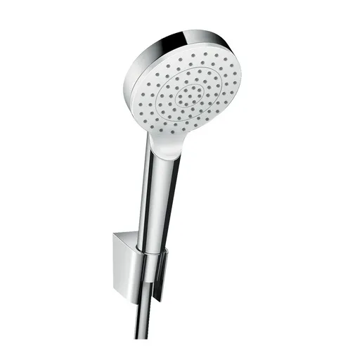 Hansgrohe Crometta 100 Chrome tuš set: ručni tuš sa 1 mlazom, držač za ručni tuš, Comfortflex 1250 crevo za ručni tuš 26690400