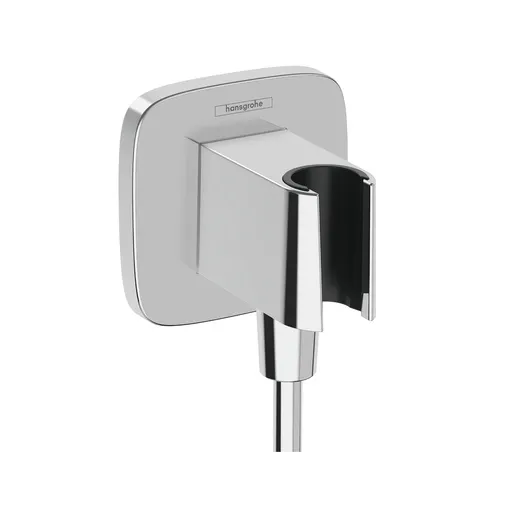 Hansgrohe FixFit Q Softsquare Chrome priključak za crevo ručnog tuša sa držačem za ručni tuš sa nepovratnim ventilom 26887000