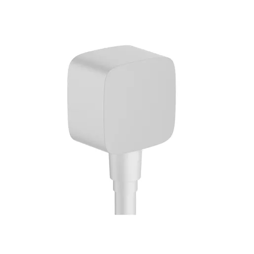 Hansgrohe FixFit SoftSquare Matt White priključak za crevo ručnog tuša sa nepovratnim ventilom 26457700