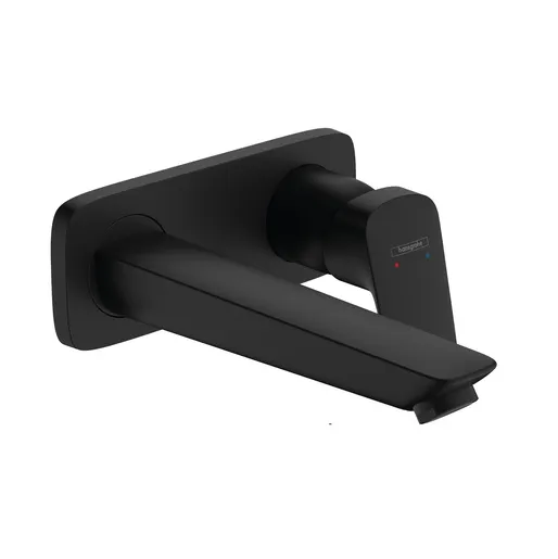 Hansgrohe Logis 195 Matt Black uzidna baterija (slavina) za umivaonik sa odlivnim ventilom sifona nezatvorivim 71220670