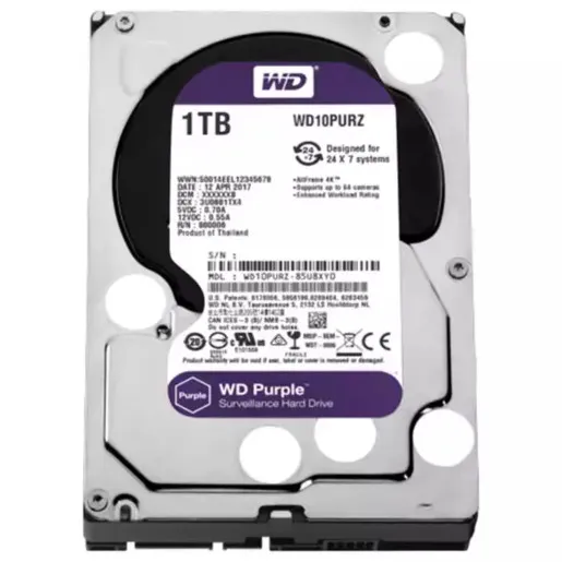Hard disk 1TB Western Digital Purple™ Surveillance 3.5" (WD10PURZ)