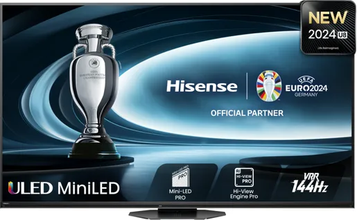 Hisense Mini-LED ULED TV 75" 75U8NQ, 4K Ultra HD, VIDAA OS Smart TV, Mini-LED PRO, Full Array Local Dimming, Hi-View Engine PRO, 144Hz Game mode PRO