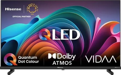 Hisense QLED TV 40" 40A5NQ, Full HD, VIDAA OS Smart TV, Quantum Dot Colour, Dolby Atmos, HDR10/HLG, AI Sports Mode, USB-C