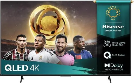 Hisense QLED TV 65" 65E7Q PRO, QLED Colour, 144Hz VRR, AMD Freesync PRO, Game Mode PRO, Hi-Concerto, Dolby Vision Atmos