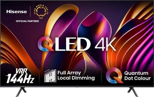 Hisense QLED TV 85" 85E7NQ PRO, 4K Ultra HD, VIDAA OS Smart TV, Full Array Local Dimming, Quantum Dot Colour, 144Hz Game Mode Pro, Dolby Vision-Atmos